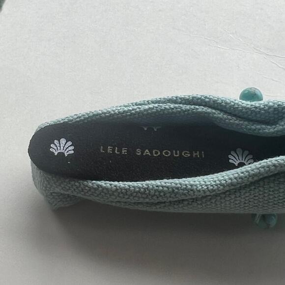 RARE Lele Sadoughi Turquoise Beaded Knotted Headband - Picture 6 of 7